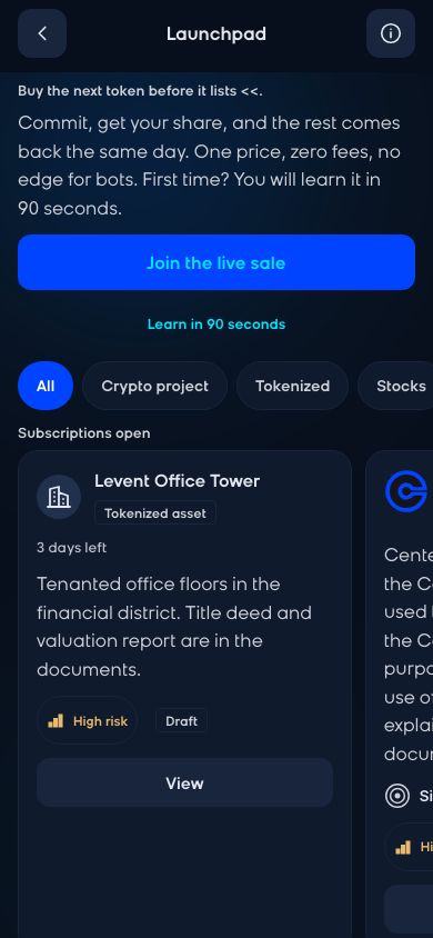 CoinCenter uygulaması: Yatırım Pazarı